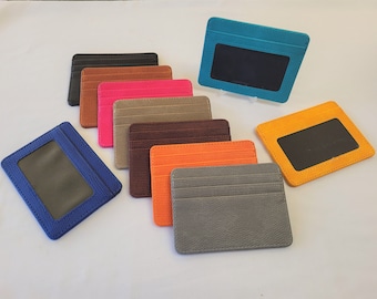 ID Card Holder, Vegan Leather, ID Holder, Multi Colours, ID Card Holder, Slim Credit Card Holder, Unisex Wallet, Colorful Card Holder