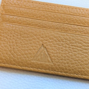 Slim Fine Leather Card Holder, Our Complete Range of Colours, Real Leather, Credit Card Holder, Small Card Wallet, Slim Wallet, Card Sleeve 画像 10