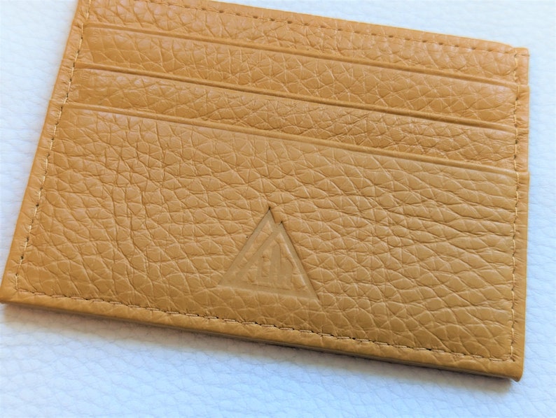 Slim Fine Leather Card Holder, Our Complete Range of Colours, Real Leather, Credit Card Holder, Small Card Wallet, Slim Wallet, Card Sleeve 画像 10