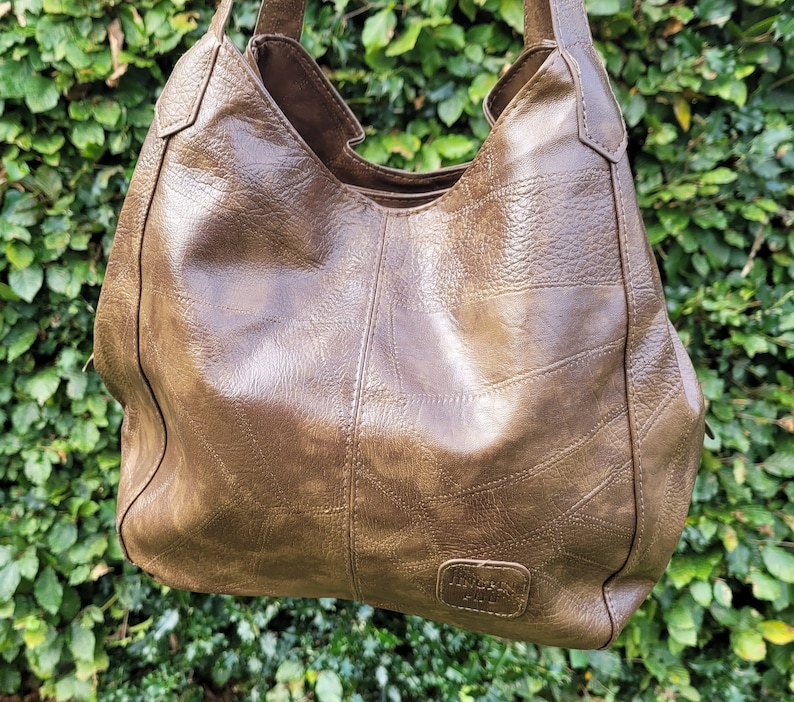 Vegan Leather Shoulder Bag Soft Vegan Leather Tote Etsy UK