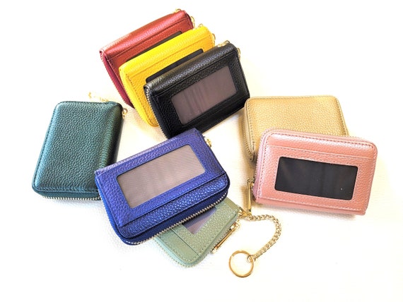thumbnail image 2 of Small RFID Blocking Credit Card Holder For Women - Mini Zipper Wallet With Coin Pocket 2 of 13