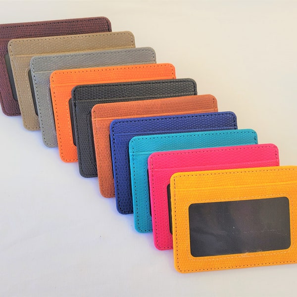 Colourful ID Card Holder, Vegan Leather, ID Holder, Multi Colours, ID Card Holder, Slim Credit Card Holder, Unisex Wallet