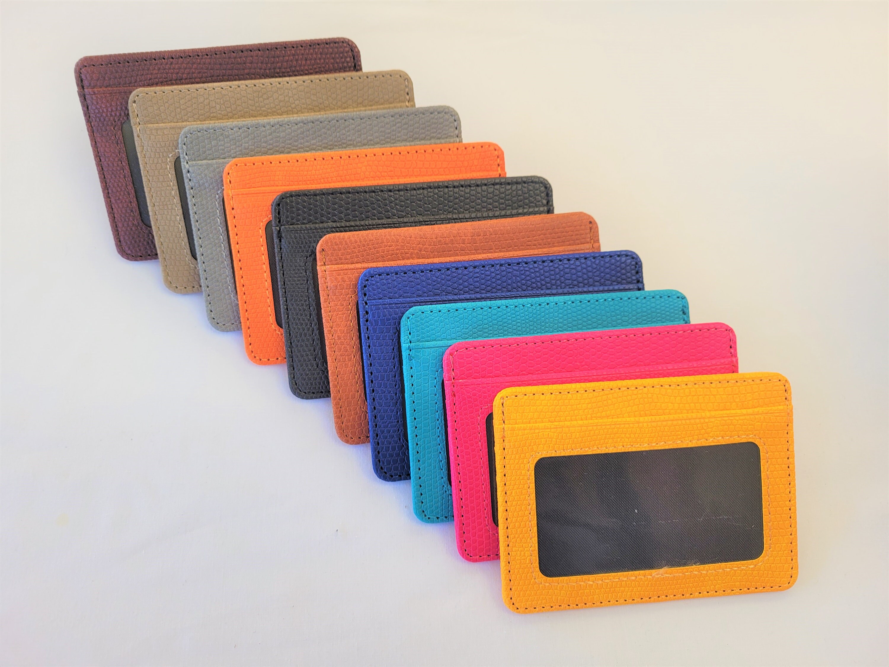 Colourful ID Card Holder Vegan Leather ID Holder Multi - Etsy New Zealand