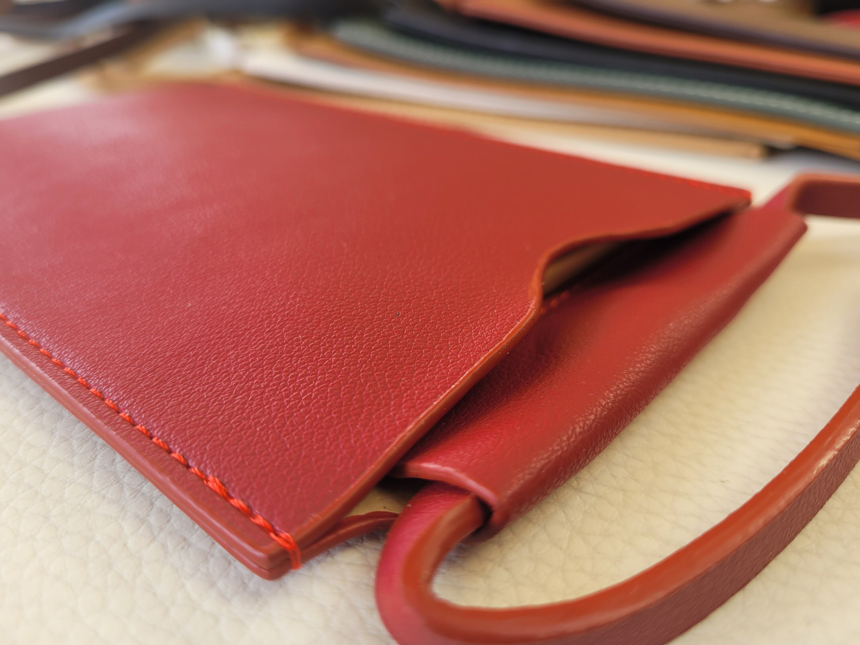 Slim Mobile Phone Bag Vegan Leather Phone Shoulder Bag Etsy UK