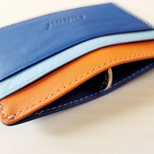 Slim Leather Card Holder Multi Colours, Genuine Premium Leather, Thin Card Holder Each Unique, Credit Card Holder, Slim Wallet
