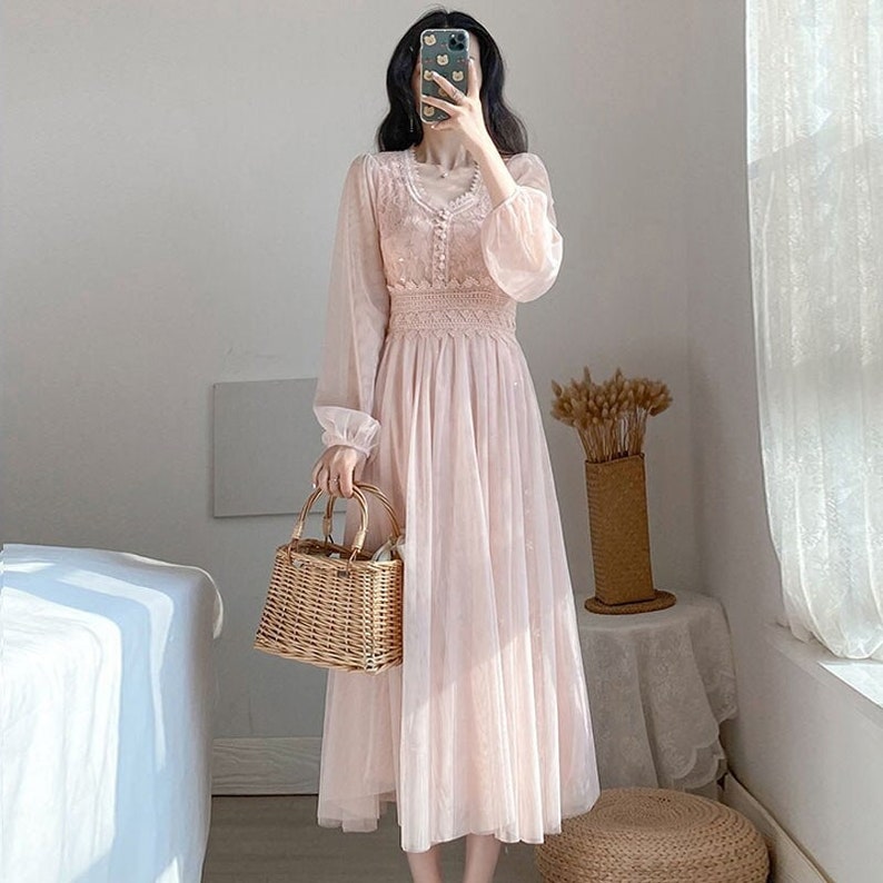y2k vintage wedding French renaissance cottagecore dress, Daisy Victorian milkmaid lolita nap dress