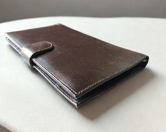 Leather Long Coat Wallet, Passport holder, Card holder, Leather Purse, Birthday Gift for Men, Bitfold Wallet