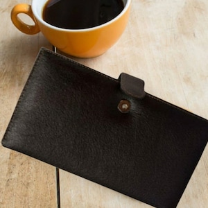 Cartera de cuero para mujer / Cartera plegable para mujer personalizada / Cartera de mujer / Cartera de mujer de cuero largo personalizada / regalo de aniversario