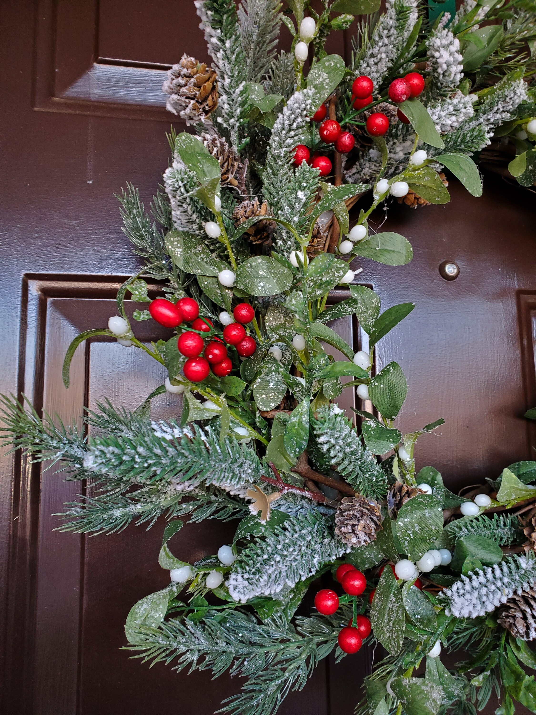  Christmas Decorations - Christmas Wreaths for Front Door  Outside - 19.7 in Winter Door Wreath with Pumpkin Pinecone Berry Christmas  Decorations for Home Farmhouse Harvest Indoor Outdoor : Home & Kitchen