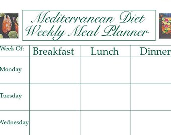 Printable Mediterranean Diet - Etsy