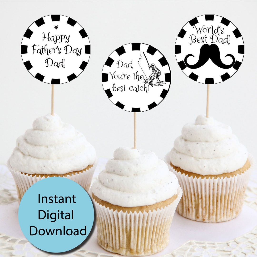 Printable Father's Day 2.5 Cupcake Toppers - Etsy