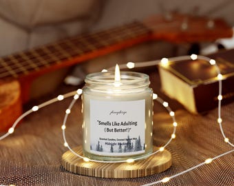 Smells Like Adulting But Better Scented Candle, Funny Gift