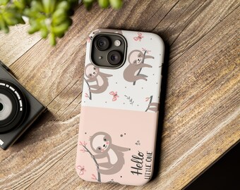 Etui na telefon z wzorem misia leniwca, dwuwarstwowa ochrona