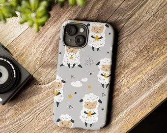 Little Sheep Pattern Phone Case, Protective Dual Layer