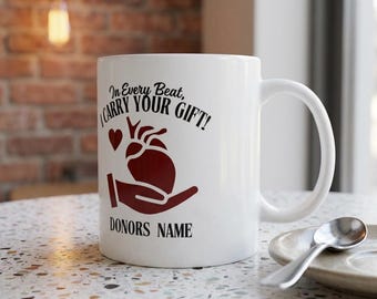 Personalized Ceramic Mug Thank You Gift For Organ Donor Appreciation Transplant Gift