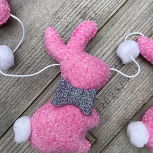 Bunny garland , Felt nursery garland