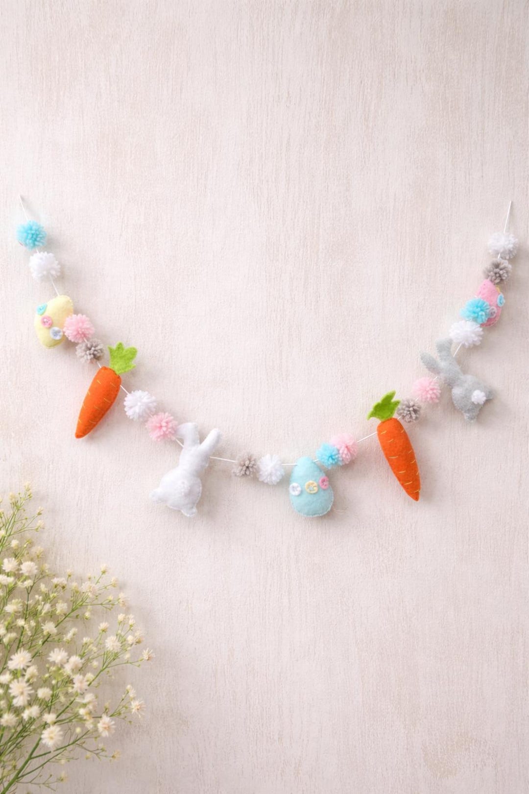 Bunny Garland, Felt Easter Decorations - Etsy
