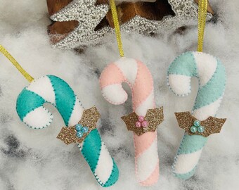 Felt Christmas Decorations, Holly personalised decoration