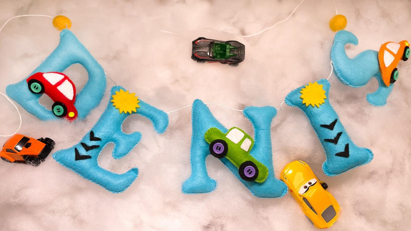 Personalized cars room decor cars bunting nursery decor Etsy