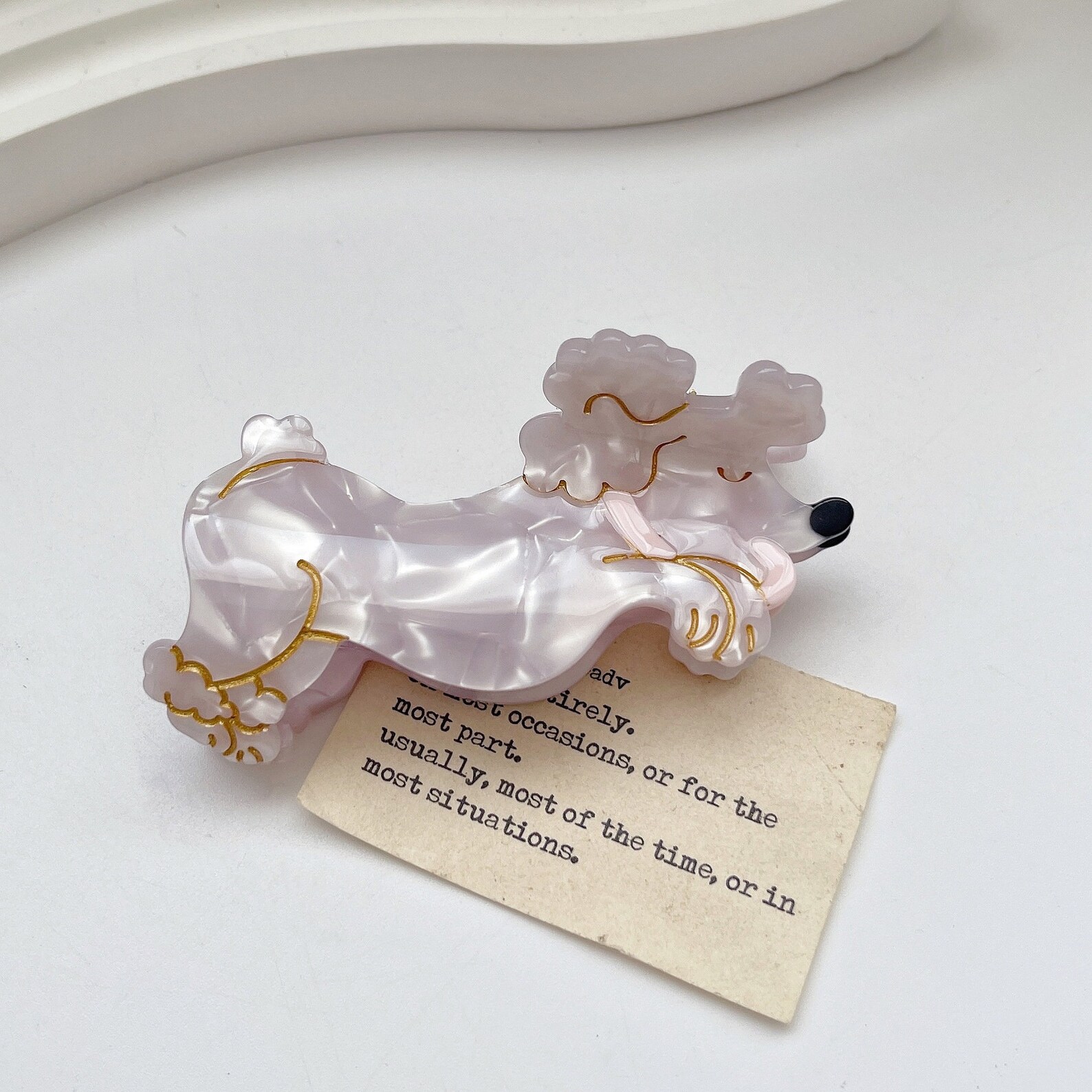 Cute Small Lovely Poodle Dog Hair Claw Clip Etsy