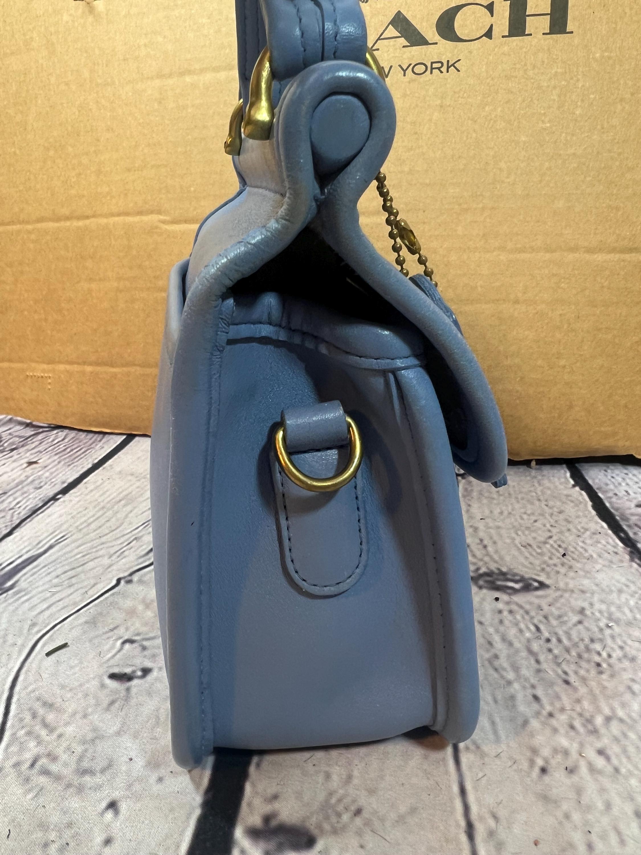 Vintage COACH 9023 Winnie Bag in RARE PERIWINKLE Blue Made '97