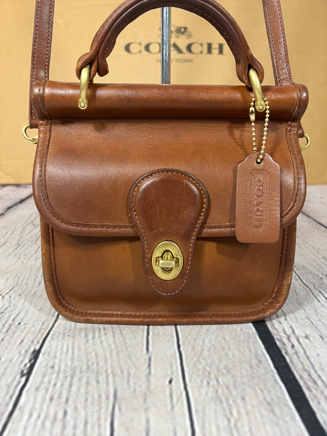 Vintage Coach Winnie 9023 Bag in British Tan. RARE Etsy
