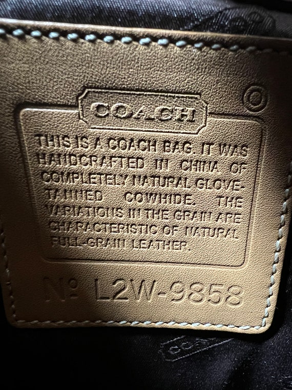 Vintage COACH 9858 Daypack Bag Camel Tan Leather Silv… Gem