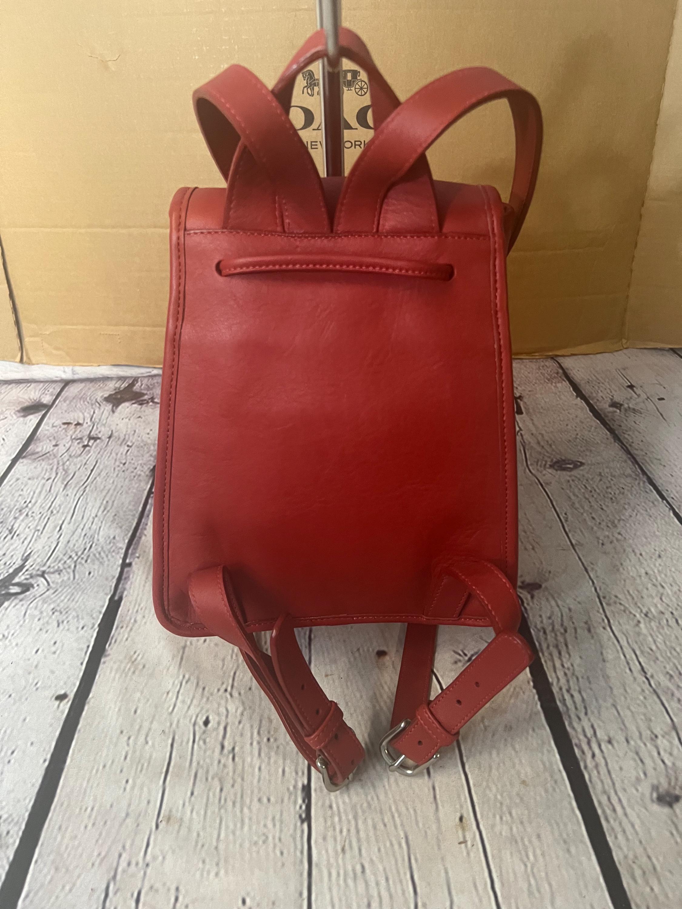 COACH Vintage Backpack bag Leather Red 9960 | eBay