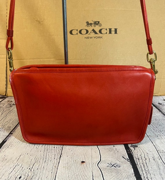 Vtg 70s 80s Leather Crossbody Coach Penny Bag 