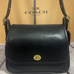 Vintage COACH 9061 Rambler Bag Black Leather Solid Brass Vintage COACH 9061 Rambler Bag Black Leather Solid Brass