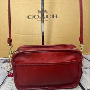 Vintage Coach 9925 Carnival Bag RED Leather GOLD Hardware Fun to