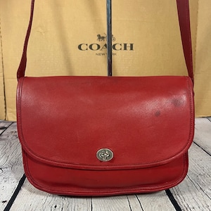 バッグ 00s OLD COACH Shoulder vintage y2k 9790 Vintage Coach 9790 City Bag Red Leather Silver Hardware Needs TLC