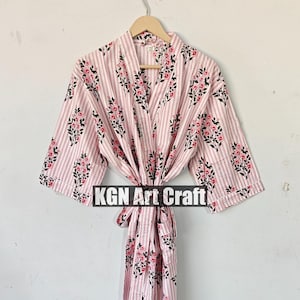 Wedding Shower Kimono Robe, 100% Cotton Kimono Robe, Maternity Robe Bath Robe Dressing Gown Beachwear long Women Night Gown