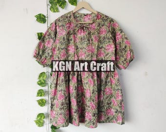 Block Print Dress, Women Dress, Cotton Dress Summer Dress Women Floral Dress Women, Boho Dress, Beach Dress, Vacation New Inidan Print Dress