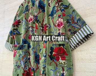 Women Wear Cotton Velvet robe, Morning Tea Velvet Coat, Bridesmaid Robe, Velvet Kimono Robes, Velvet Jacket, Bridal Kimono Robe,