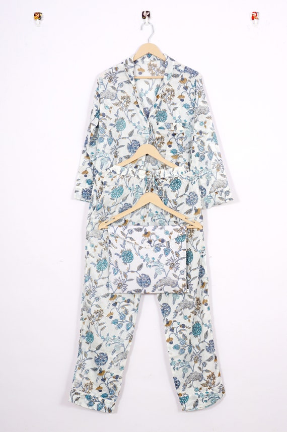Viejo algodón sari Indigo Kimono Ropa Ropa unisex para niños Ropa unisex para bebé Pijamas y batas Bata de playa de pijama Vestido de algodón para mujer 
