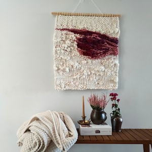 Large Woven Wall Hanging, Modern Fiber Art, Calming Decor