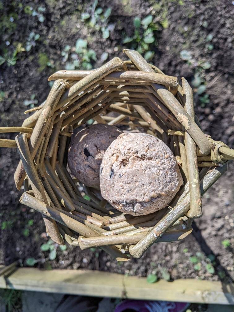Willow Bird Feeder Fat Ball Holder Father's Day Gift Etsy
