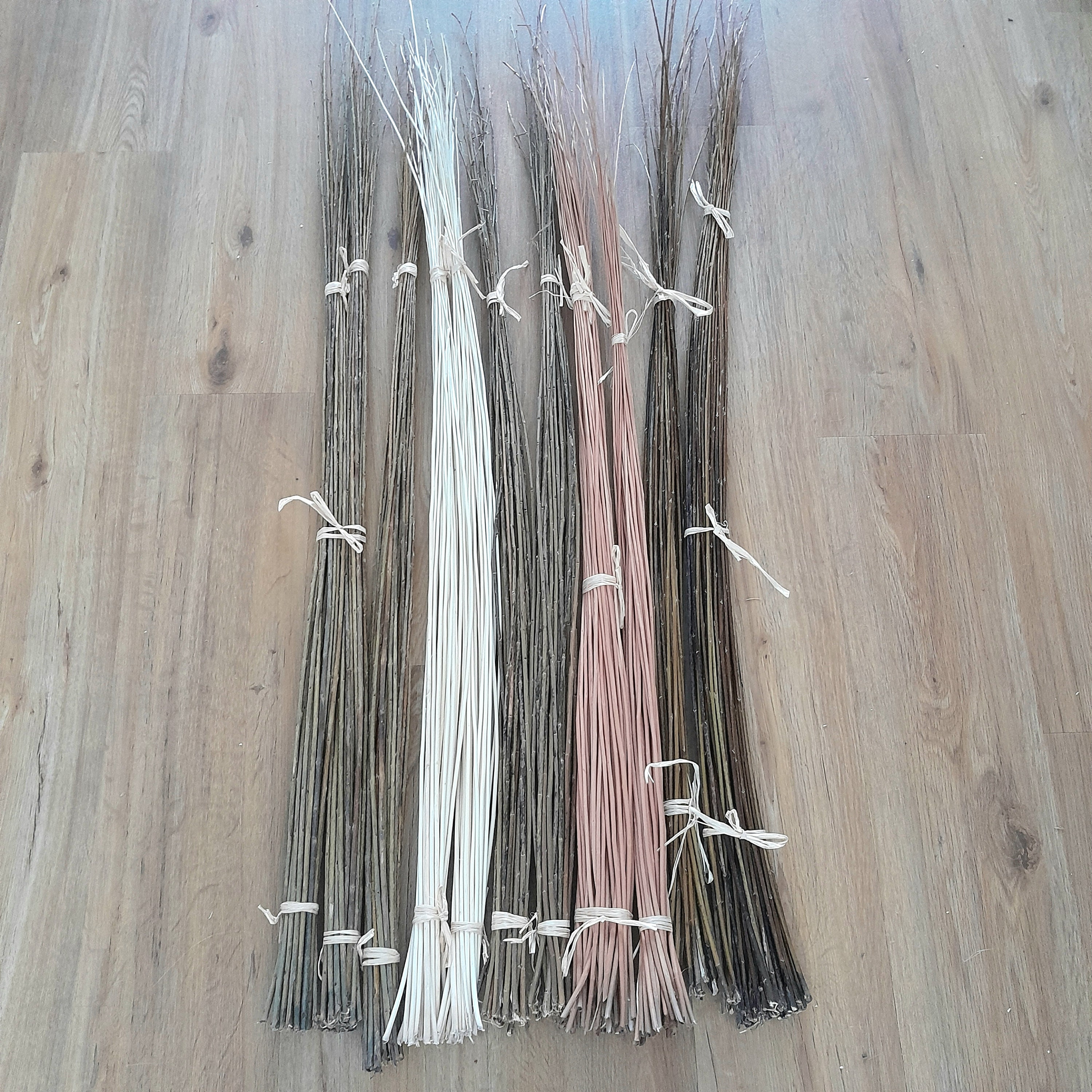 Willow Rods Splints Straight Willow Rods for Weaving and Crafts. Natural Brown, Buff or ...
