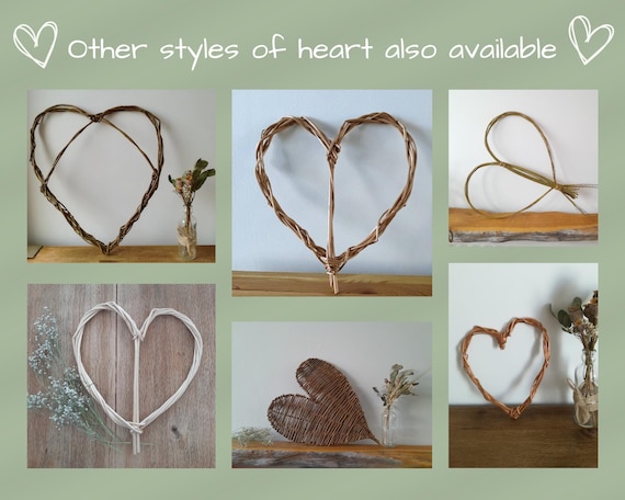 Willow Heart. Hand Woven With Natural Brown Willow. A Great