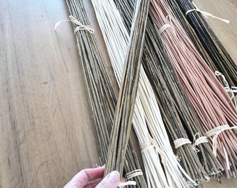 Straight Willow Rods for Weaving and Crafts. Natural Brown, Buff or White Willow. 3 Foot Basketry Willow. 25 x 2'-3' 60-90cm Willow Withies.