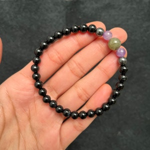 Pulsera de protección definitiva / Pulsera de cristal de triple protección / Protección empática / Mala de conexión a tierra / Regalo de cristales de protección espiritual