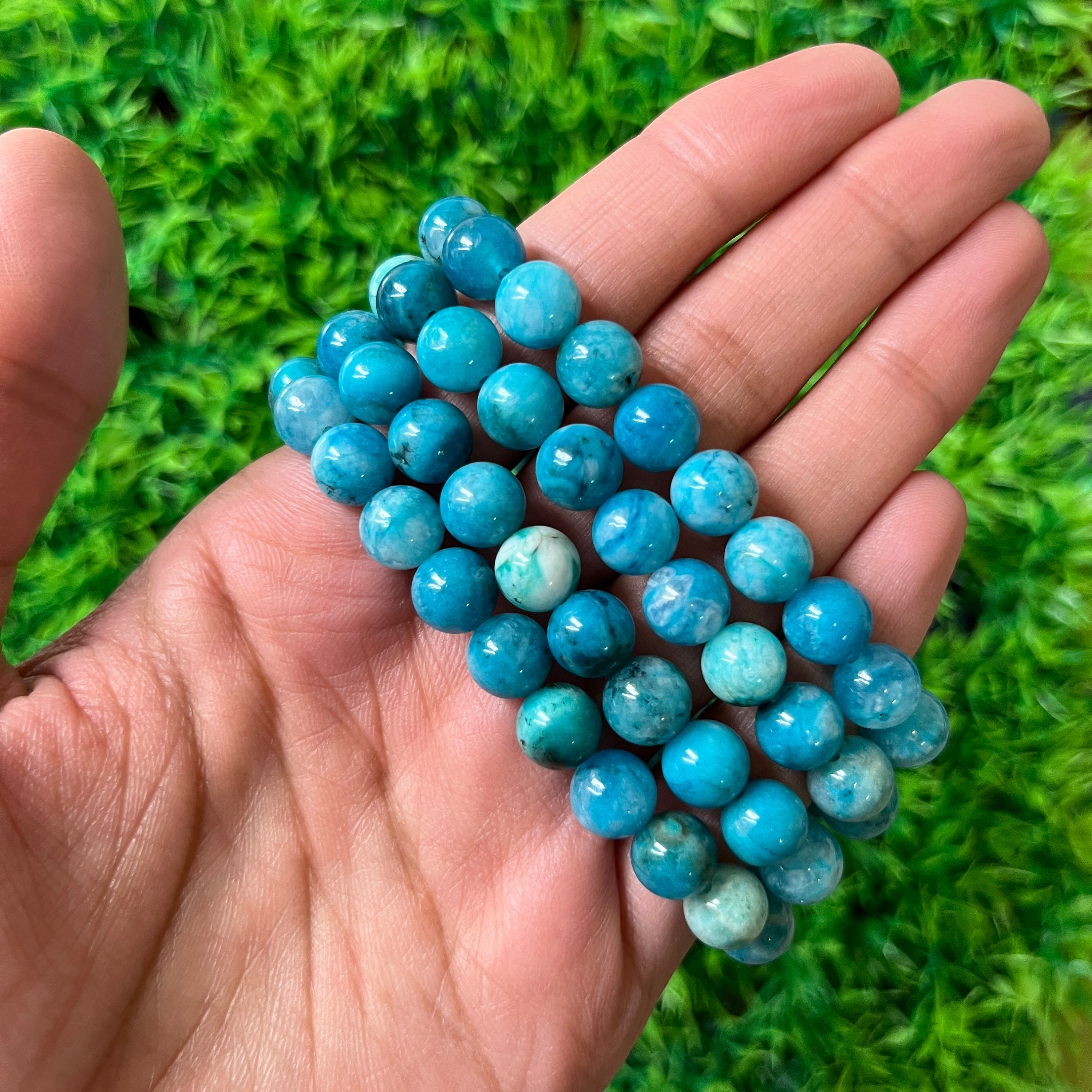 MJDCB Best Sellers Stone Beads Turquoise Round Loose Beads for Jewelry  Making DIY Bracelet Necklace (8mm)