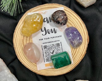 Conjunto de cristales de alivio de fibromialgia, cristales de alivio del dolor, control de la inflamación, cristales de artritis reumatoide, piedras preciosas naturales, manifiesto