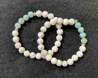 Bracelet de pierres précieuses de dualité d’amitié | Mala de guérison de 8 mm | Pierre précieuse naturelle | Bracelet BFF | Bracelet assorti | Cadeau pour les amis | Couple