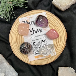 Soulmate Liebeskristall-Set, Liebeszauber, Gesetz der Anziehungskristalle, Manifestation des Herzenswunsches, Herzchakra, Liebesabsichtskristall-Geschenk
