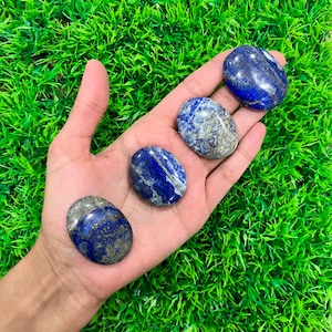 Lapis Lazuli Worry Stone | Healing Crystal Chakra Worry Stone | Palm Meditation Stone | Pocket Stones | Anti Anxiety Worry Stone | Gifts