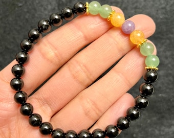 Prosperidad, dinero y abundancia pulsera de cuentas elásticas de piedras preciosas / pulsera de buena suerte / pulsera de dinero / pulsera mala de riqueza / éxito profesional