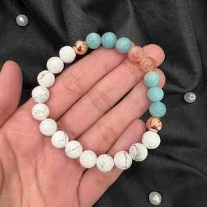 Osteoarthritis & Osteoporosis Bracelet, Arthritis Support Jewelry, Natural Gemstone Beaded Bracelet, Handmade Gift for Wellness and Balance