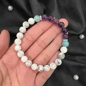 Holistic Health & Wellbeing Bracelet, Mind Clarity and Stress Balance Jewelry, Natural Gemstone Beaded Bracelet, Handmade Energy Bracelet